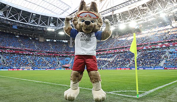 Der Wolf Zabivaka ist das Maskottchen der WM in Russland.