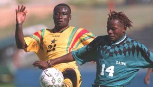 Anthony Yeboah (Ghana): Der zweimalige Torschützenkönig von Eintracht Frankfurt (l.) war ebenfalls nie dabei. Erst 2006 gelang der ghanaischen Nationalmannschaft die erste Teilnahme an einer WM-Endrunde.