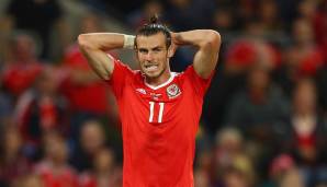 Gareth Bale (Wales): Die bisher einzige WM-Teilnahme von Wales gab es im Jahr 1958. In der Quali für die WM 2018 scheiterte das Team um Bale denkbar knapp. Bitter: Bei der entscheidenden Niederlage gegen Irland fehlte der Real-Star verletzungsbedingt.