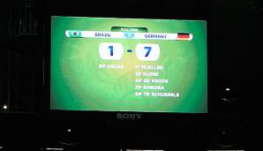 2014 hat das DFB-Team im WM-Halbfinale 7:1 gegen Brasilien gewonnen.