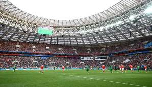 Im Luschniki-Stadion fand das Auftaktspiel der Weltmeisterschaft in Russland statt.