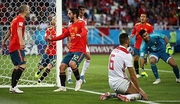 Isco traf gegen im letzten Gruppenspiel gegen Marokko zum zwischenzeitlichen Ausgleich und war erneut bester Spanier.