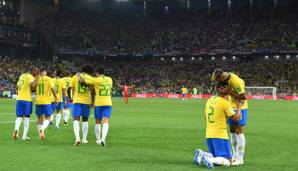 Platz 3: Brasilien | Gegen Costa Rica kurz gewackelt, aber Coutinho eilte zur Rettung. Neymar noch nicht zu 100 Prozent im Turnier, aber das kann ja noch kommen. Ohne 1:7-Trauma unterwegs.