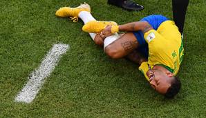 Beim Achtelfinale gegen Mexiko verbrachte Neymar einige Minuten auf dem Boden.