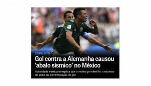 Die brasilianische Zeitung O Globo spricht von einem Erdbeben in Mexiko.