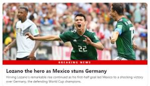 Bei ESPN ist Lozano der "Hero" und Deutschland "betäubt".