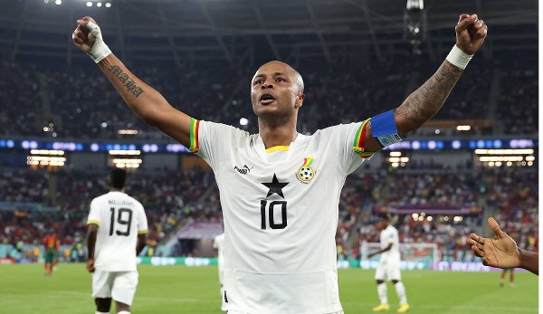 Andre Ayew möchte mit Ghana gegen Südkorea den ersten Sieg bei der WM bejubeln.