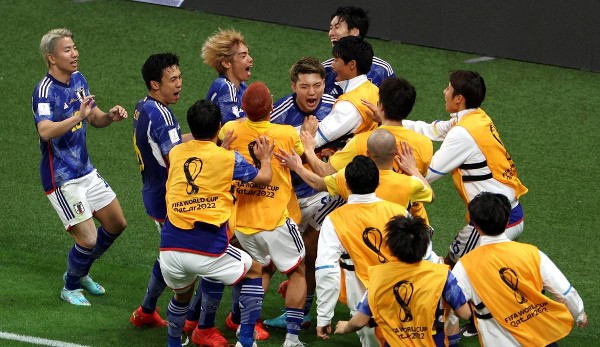 Grenzenloser Jubel: Japan sorgte mit dem 2:1 gegen Deutschland für eine der Überraschungen bei der WM.