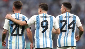 Alexis Mac Allister, Julián Álvarez und Enzo Fernández: drei international betrachtet eher unbekannte Stammspieler bei Argentinien.