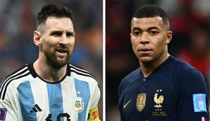 Lionel Messi und Kylian Mbappé stehen sich mit ihren Nationen im WM-Finale gegenüber.