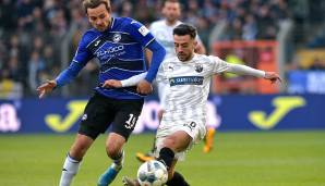 Der SV Sandhausen und Arminia Bielefeld treffen am 31. Spieltag aufeinander