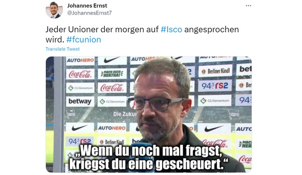 Isco, Union Berlin, Netzreaktionen, Bundesliga