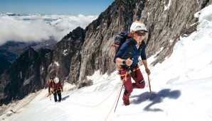 Dahlmeier beim Aufstieg zum Mont Blanc 2021.