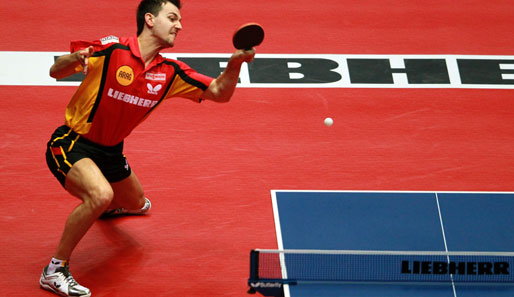 Timo Boll gewann sein Match gegen Yang Zi mit 3:0