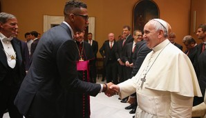 Im Oktober 2014 bekamen die Stars des FC Bayern eine Audienz bei Papst Franziskus im Vatikan