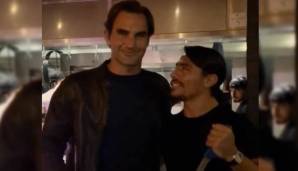 Dass Gökce nicht nur einen guten Draht zu Fußballern hat, beweisen die Besuche von Tennis-Legende Roger Federer ...