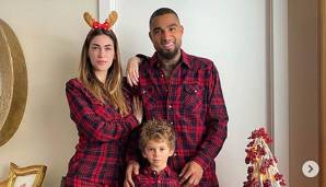 Mehr geht nicht! Kevin-Prince Boateng und Ehefrau Melissa mit Sohn Maddox im stylischen Partner-Look.