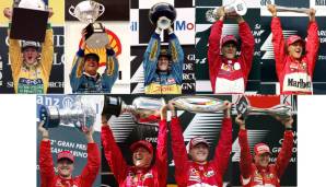 2000 gewann Schumi neun Rennen und seinen ersten von fünf Titeln bei Ferrari. Schon damals strich er allein von seinem Rennstall 75 Millionen Mark (Wechselkurs zum Dollar damals ca. 1:2) pro Jahr ein, dazu kamen Fanartikel und Sponsoren.