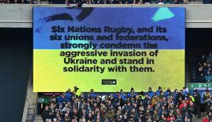 In Edinburgh zeigt die Rugby-Welt Russland die Rote Karte und drückt ihre Solidarität mit der Ukraine aus.