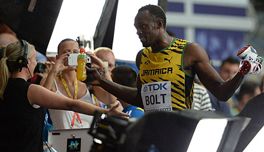 Usain Bolt ist der große Star der Weltmeisterschaft in Moskau