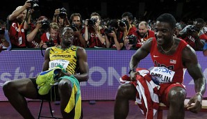 Usain Bolt scherzte mit Justin Gatlin um die Wette