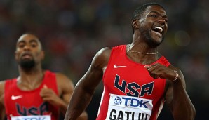 Justin Gatlin gewann Silber über 100 m
