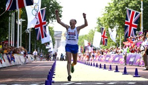 Sergej Kirdjapkin beim Zieleinlauf in London