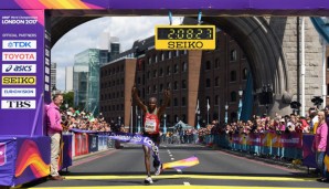 Geoffrey Kirui hat in London Gold im Marathon gewonnen