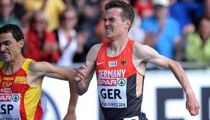 Arne Gabius beim 5000 Meter Lauf für das deutsche Team