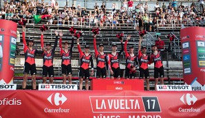 Team BMC gewinnt das Mannschaftszeitfahren bei der Vuelta a Espana
