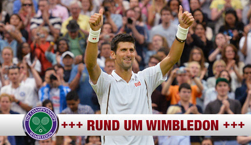 Novak Djokovic konnte sein Match dank des Center-Court-Dachs beenden und steht in Runde drei