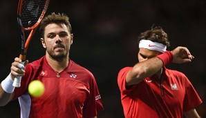Roger Federer und Stanislas Wawrinka sind eigentlich haushoher Favorit gegen Kasachstan