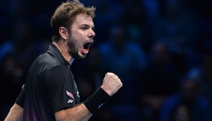 Stan Wawrinka freut sich über den Halbfinaleinzug