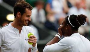 Grinsen sich eins im Mixed-Wettbewerb: Andy Murray und Serena Williams.