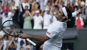 Roger Federer steht im Finale von Wimbledon - zum insgesamt 12. Mal.