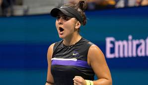 Bianca Andreescu setzte sich im Viertelfinale der US Open gegen Elise Mertens durch.