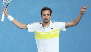 Daniil Medvedev fordert Novak Djokovic im Finale der Australian Open.