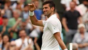 Novak Djokovic steht in Wimbledon in der zweiten Runde.