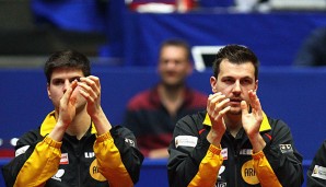 Dimitrij Ovtcharov (l.) und Timo Boll (r.) konnten ihre Top-10-Platzierung halten