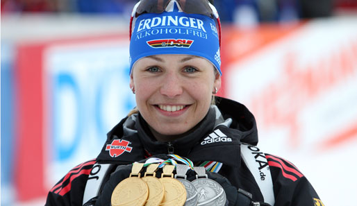 Olympiasiegerin Magdalena Neuner zählt zu den deutschen Hoffnungsträgern bei der WM