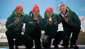 Die deutschen Skirspringer holten das erste Mal seit 2001 Team-Gold bei einer Nordischen Ski-WM