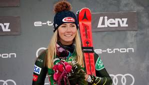 Mikaela Shiffrin feierte beim Slalom in Lienz ihren 64. Sieg.