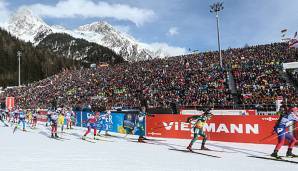 Die Südtirol Arena in Antholz ist zum sechsten Mal Austragungsort der Biathlon-Weltmeisterschaften.