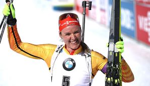 Denise Herrmann hat Silber bei der Biathlon-WM gewonnen.