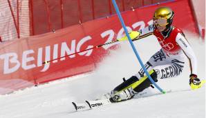 Lena Dürr führt nach dem 1. Durchgang im Slalom.