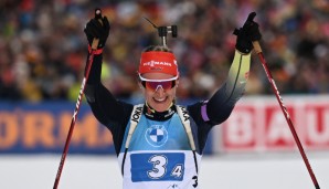 Weltmeisterin Denise Herrman-Wick führt die deutsche Staffel der Frauen bei der Biathlon-WM in Oberhof an.