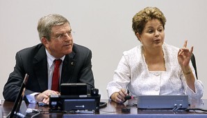Thomas Bach und Dilma Rouseff sind mit den bisherigen Fortschritten in Rio de Janeiro durchaus zufrieden