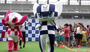 Miraitowa (Blau) und Someity (Rosa) heißen die beiden von Ryo Taniguchi designten Maskottchen bei den Olympischen Spielen 2020 in Tokio.