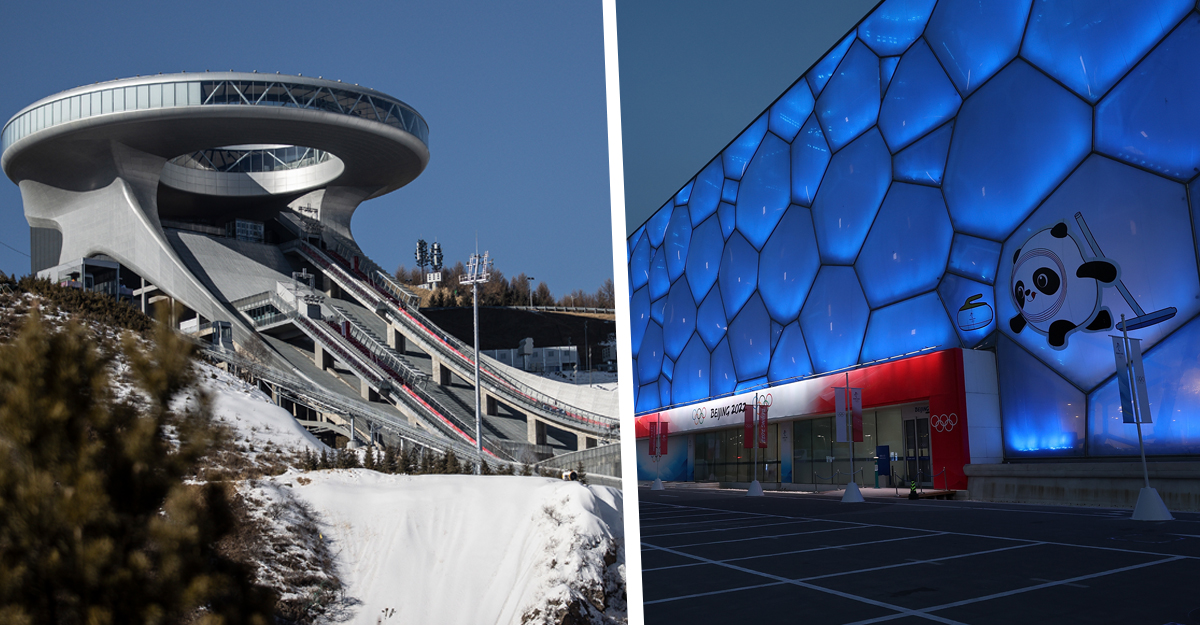 Olympische Winterspiele 2022, Olympia, Sportstätten, Peking, Vogelnest, Wintersport, Schanze