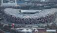 Die Eröffnungsfeier der Olympischen Winterspiele findet im sogenannten Vogelnest in Peking statt.